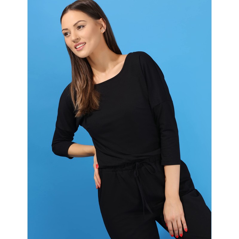 Bellivalini BLV50-212 Women's One-Piece Jumpsuit with Tie Belt Leisure Suit,