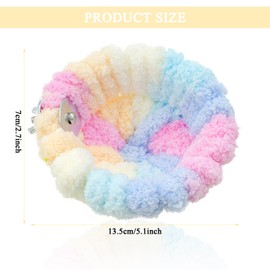 1PCS Colorful Bird Nest for Cage,Plush Hanging Bird Bed for Parakeet,Coral Fleece Bird Bed Portable Plush Parrot Nest Warm Soft Cozy Bird Bed Bird Cage Accessories Swing for Parakeet Small Pets