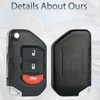 Key Fob Shell Case Replacement Fits for Jeep Wrangler Gladiator