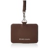 BEAMSLITS ID Card Case, Leather Color Stitching ID Case, Braun