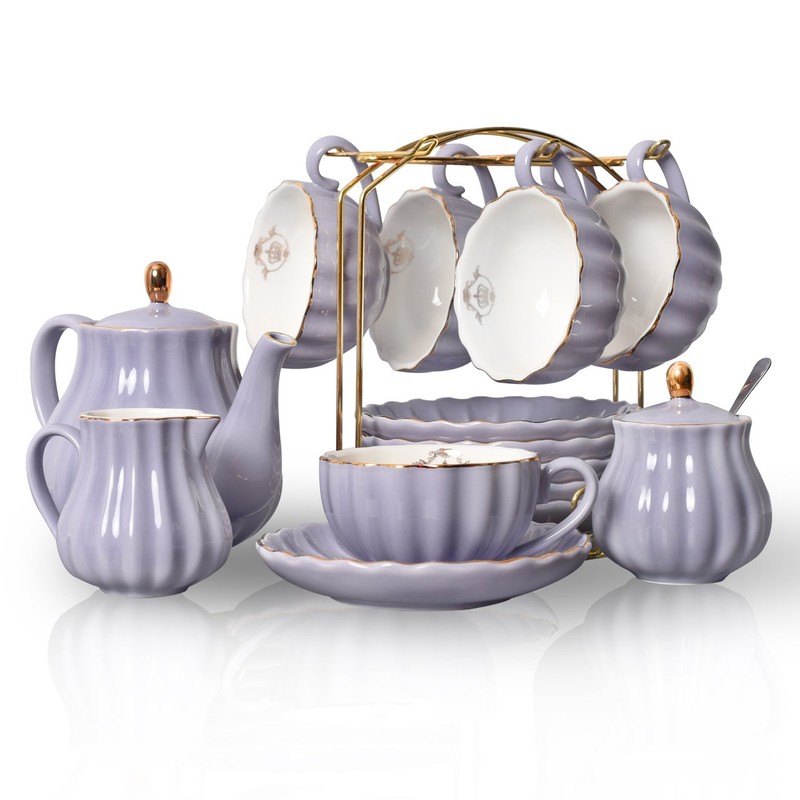 Porcelain Tea Sets British Royal Series, 8 OZ Cups& Saucer