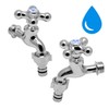 Samjeong coupling cross faucet blue cold water bathroom faucet