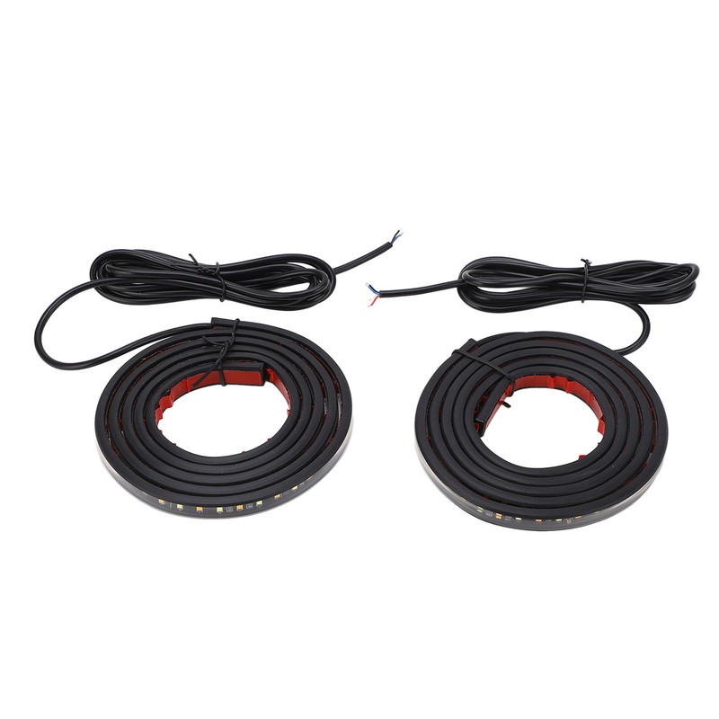 2pcs Running Board LED Lights 800LM White Amber 12V to