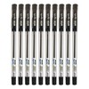 WIN 10 x 0.7mm Biro Tip Ball Pens Mystic BLACK
