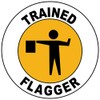 Trained Flagger Hard Hat Labels Helmet Vinyl Stickers Decals Matte