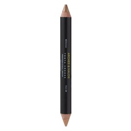 Arches & Halos Crayón Resaltador y Corrector de Cejas - Realza, disimula y resalta el arco de las cejas - Crayón de doble punta con color intenso - Maquillaje vegano y libre de crueldad - .60 ml, Dorado