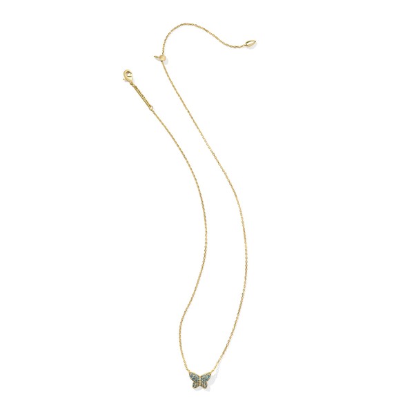 Kendra Scott 14k Gold-Plated Lillia Crystal Pendant Necklace in Blue