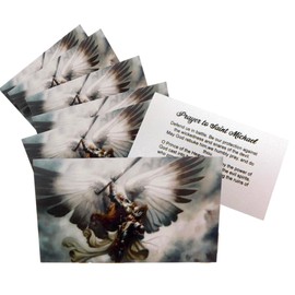 Westmon Works St Michael the Archangel Holy Card Bulk Pack with Prayer on Back Patron Saint of Police and Soldiers Made in the USA, Set of 10