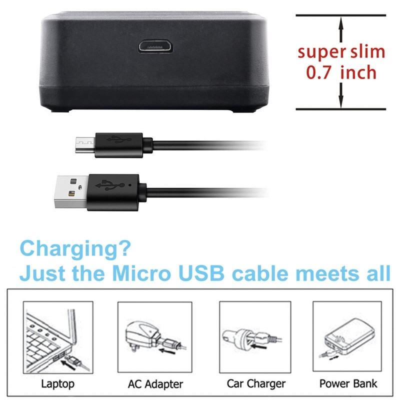 Kastar 4-Pack LP-E6 Battery and LED2 USB Charger Compatible with