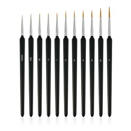 11 Pack Soft-Bristled Detail Outlining Brushes, Miniature Detail Paint Brushes Kits, Fine Detailing Art Paint Brushes