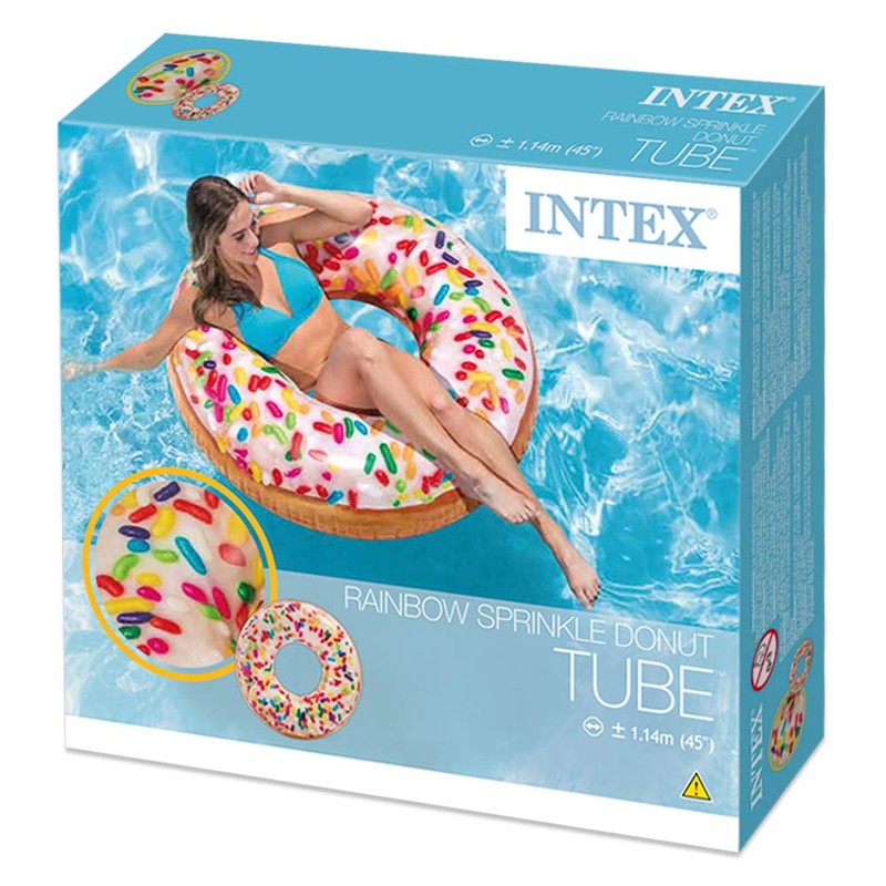 Intex 56263NP Sprinkle Donut Tube Toy, Nylon/A, 39'(99cm x 25cm)