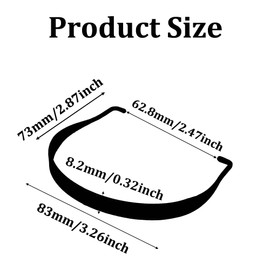 bociloy 2PCS U-Shape Stainless Steel Teapot Handle, Black Inside Buckle Replacement Handle for Ceramic Pottery Teapot Kettle Accessories