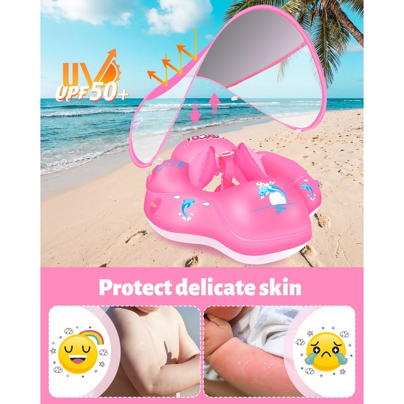 LAYCOL Baby Swimming Float Inflatable Baby Pool Float Ring with