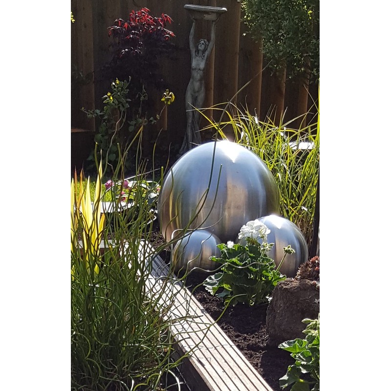 Jürgen Bocker Garden Ambiente Decorative Baubles Set of 3 Stainless