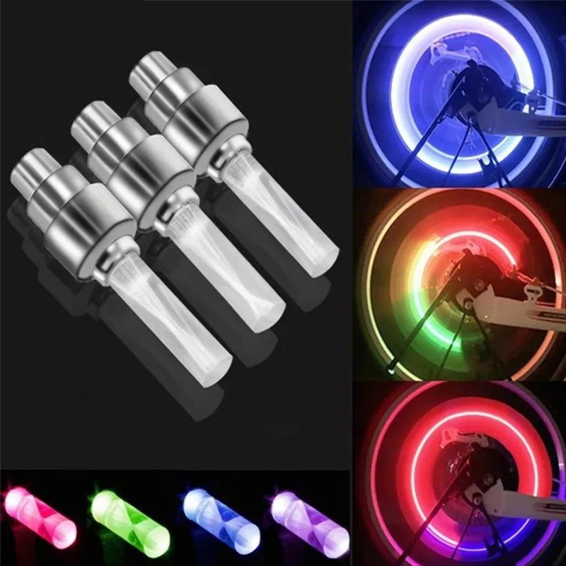Valve Led 10 Tapones Led Valvula Llanta Auto Moto Bicicleta