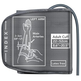 Replacement Extra Large Cuff for Omron BP Monitors 22-52CM Big Arm - Adjustable XL Blood Pressure Cuff, Includes 6 Universal Interface, Blood Pressure Monitors Large Cuff Compatible