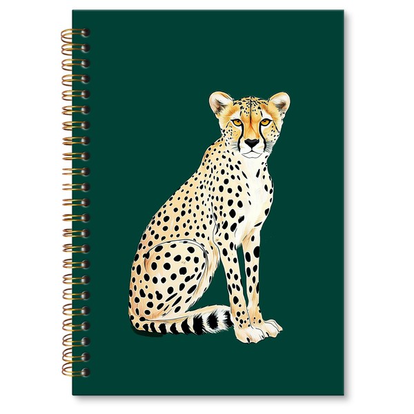 XNXLDYLH Preppy Trendy Leopard Cheetah Print Notebook Journal, Green Aesthetic