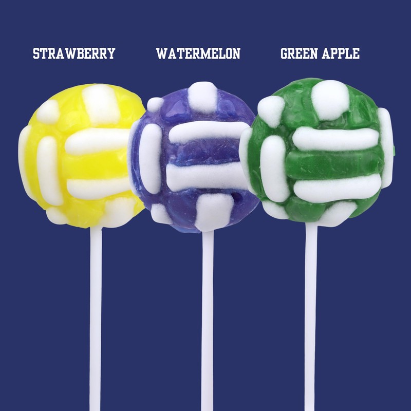 Volleyball Lollipops, Individually Wrapped Candy for End of Year Team