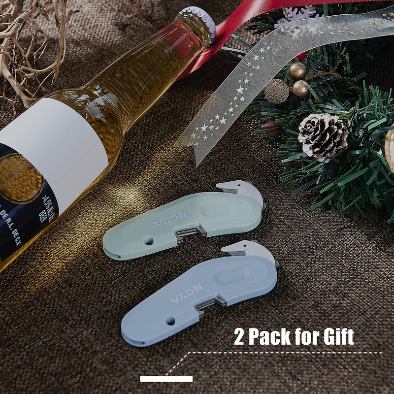 2 Pack 3-in-1 Magnet Nova Pop-Open Cutter Mini Box Cutter