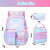 TLTUCI 3pcs Girls Backpack,Cute Rainbow School Backpack for Kids Children