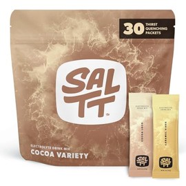 SALTT Electrolytes Powder Packets (Cocoa Variety Pack - Chocolate & Caramel) 30 Sticks - Easy Dissolve, No Clumping - Essential Minerals - Hydration P