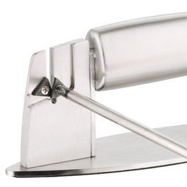 WMF Gourmet Messerschärfer, Schleifscheiben Hartmetall, Messerschleifer, Cromargan Edelstahl, Kunststoff, sichere Handhabung