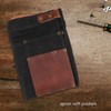 Joasaca Multi Pocket Apron for Women Real Leather Canvas Half