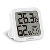 dretec Digital Thermometer/Hygrometer, Hygrometer, Large Screen, Compact, White