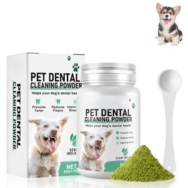 Ganbaro Plaque off Powder for Dogs, Dog Dental Powder, Dog Bad Breath Treatment, Tartar Remover for Dogs Teeth, Natural Dog Teeth Cleaning, Fresh Breath, for Dog Teeth & Bad Breath, 50g