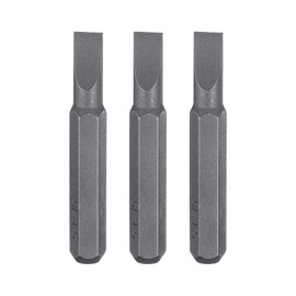 HARFINGTON 3pcs SL3.5 Slotted Screwdriver Bit 5/32" Hex Shank 28mm Length Magnetic Flat Head Hex Bits S2 Steel Screw Driver Bit for Electric Manual Screwdrivers Precision Repair