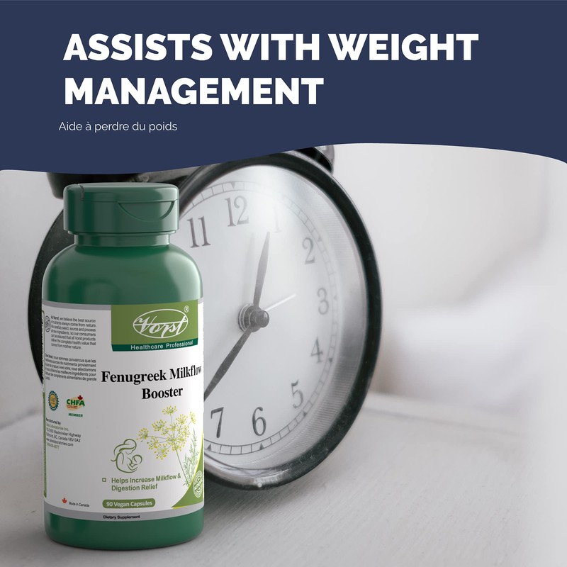 VORST Fenugreek Milkflow Booster 1000mg (500mg Per Capsule) 90 Vegan