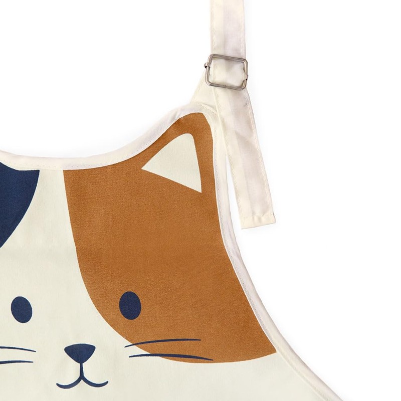 balvi Kitty Calico Apron with Front Pocket Polyester