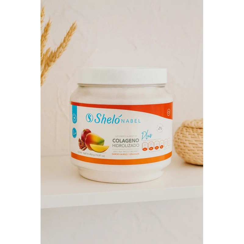 Sheló Nabel Polvo Colágeno Ácido Hialurónico Sabor Mango Belleza Articulaciones