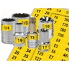 Generic 180 Bright Yellow Durable Chrome Socket Labels Stickers Easy