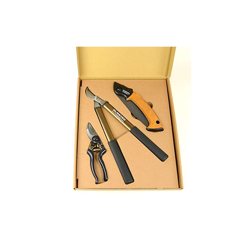 OLMSTED FORGE Pruning Tool Kit, 3 pcs: Pruner, Saw &