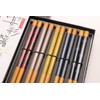 Ishida Chopsticks Gift Set of 5 Black Pasting Box, Soot