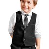 Aurya Solid Color Boys Tie, Polyester Satin Pre-tied Necktie with