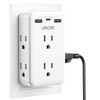 LENCENT Multicontacto Pared de 2 a 3 Clavijas, Extensor de