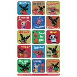 Paper Projects 01.70.06.038 Bing Bunny Sparkly Reusable Reward Sticker Pack, 19.5cm x 9.5cm