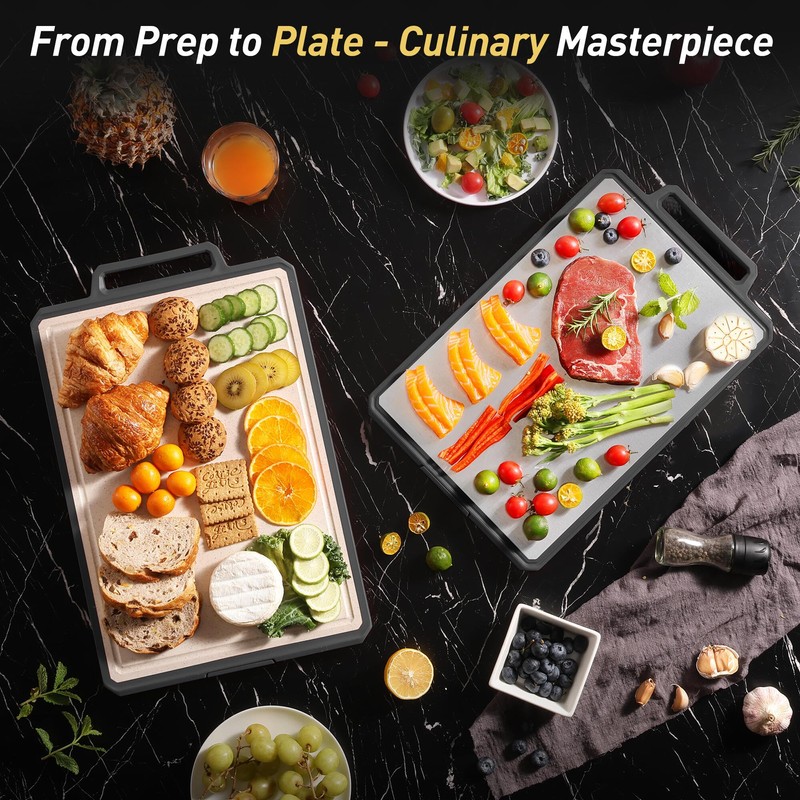 Titanium Cutting Boards for Kitchen Chopping Board with Handle Large