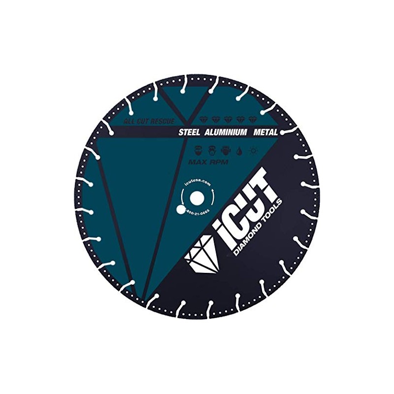 Rescue Demolition Diamond Blade for PVC Iron Ductile Steel Rebar