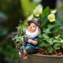 Fishing Gnome, Garden Gnomes, Garden Gnomes Outdoor, Gnome, Gnomes Garden Ornaments