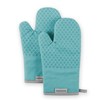 KitchenAid Asteroid Oven Mitt 2-Pack Set, Aqua, 7 inch x12.5