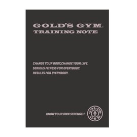 GOLD'S GYM Training Notebook A5 Size 104 Days/Gray