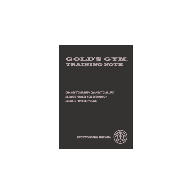 GOLD'S GYM Training Notebook A5 Size 104 Days/Gray