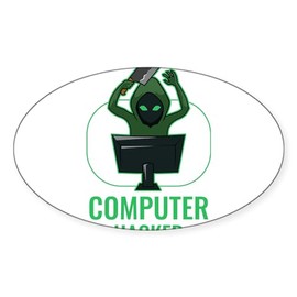 CafePress Hacking Code Cybersecurity Computer Hacker Sticker Oval Car Bumper Sticker(10-Pack)