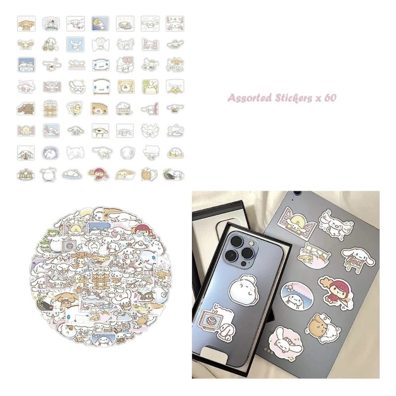 Sanrio 79 pcs Cinnamoroll Kawaii Stationery Set, Cute School Supplies,