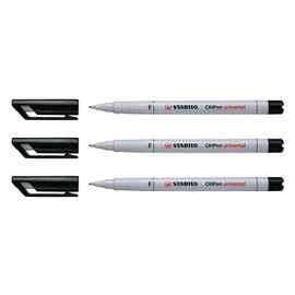 STABILO OHPen Universal Film Pen Water Soluble Fine Single Pen Black