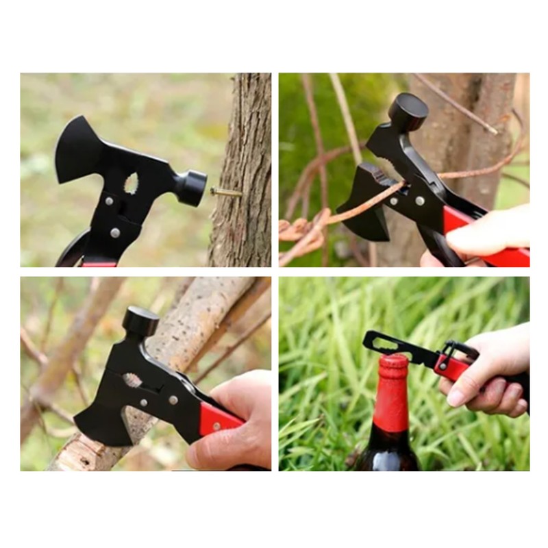 Multi Purpose Tool Axe Stainless Steel Portable Outdoor Camping Safety