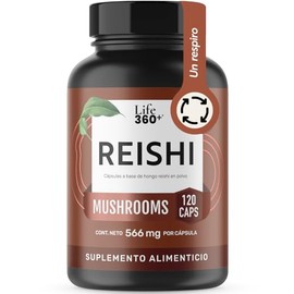 LIFE 360 Reishi  Extracto Puro de Hongo Reishi en Cpsulas  120 cpsulas 1232 mg por porcin 60 Porciones  Suplemento Alimenticio a Base de (Ganoderma...